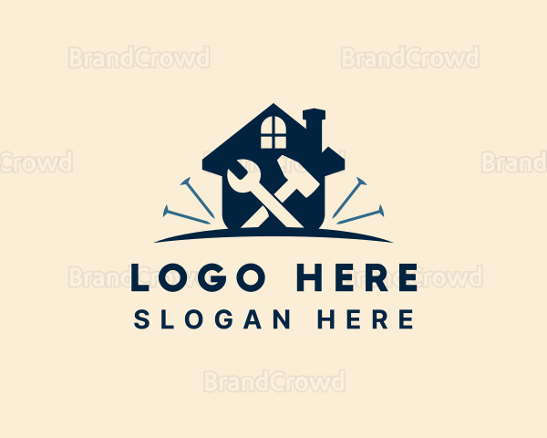 House Handyman Tools Logo