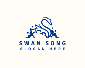 Swan Animal Letter S logo design