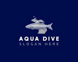 Aqua Fish Michigan logo design