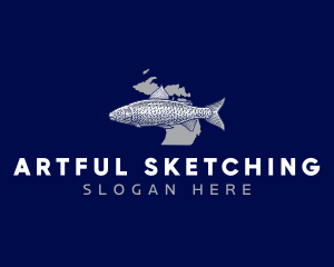 Aqua Fish Michigan logo design