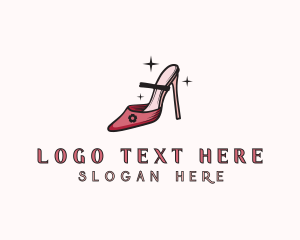 Peep Toe - Elegant Women High Heels logo design