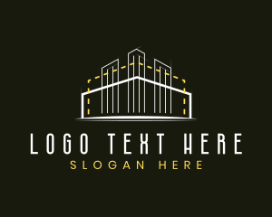 Office Space - House Structure Contractor logo design