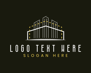 Accommodation - House Structure Contractor logo design
