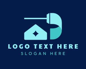 Clean - Home Mop Cleaning logo design