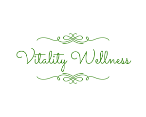 Curly Ornament Wellness logo design