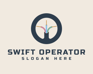 Cable Wire Electrician logo design