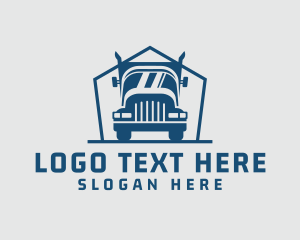 Truck-driver - Transport Cargo Truck logo design