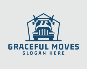 Transport Cargo Truck logo design