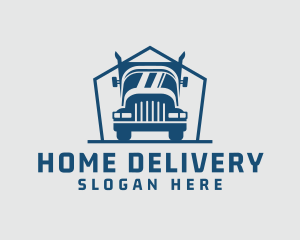 Transport Cargo Truck logo design