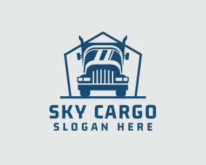 Transport Cargo Truck logo design