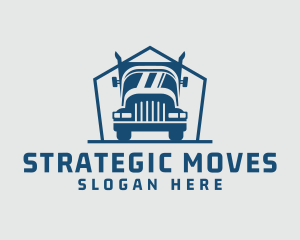 Transport Cargo Truck logo design