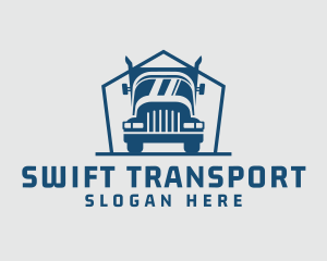 Transport Cargo Truck logo design