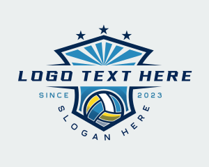 Volleyball Net - Volleyball Sports League logo design