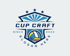 Cups - Volleyball Sports League logo design