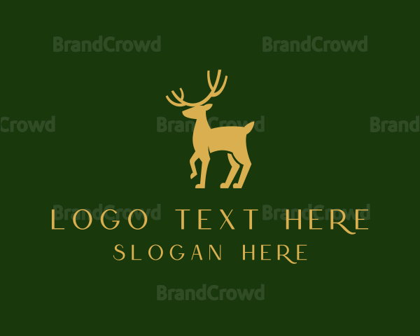 Gold Deer Stag Logo