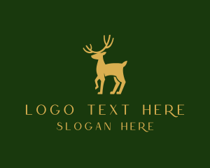 Gold Deer Stag Logo