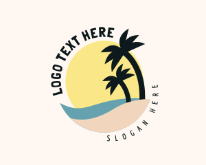 Seaside Palm Trees Logo