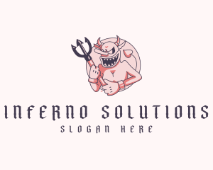 Scary Cartoon Demon logo design