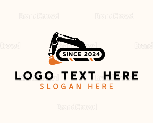 Construction Mining Excavator Logo