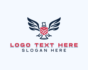 Wings - Patriotic Eagle Shield logo design