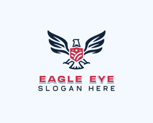 Patriotic Eagle Shield logo design