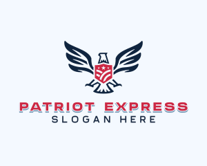 Patriotic Eagle Shield logo design