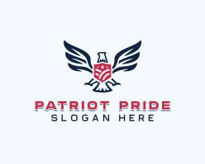 Patriotic Eagle Shield logo design