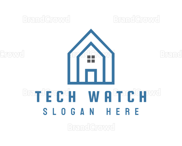 Blue A House Logo