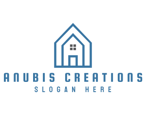 Blue A House logo design