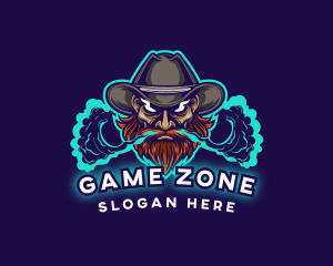 Player - Cowboy Smoke Gaming logo design