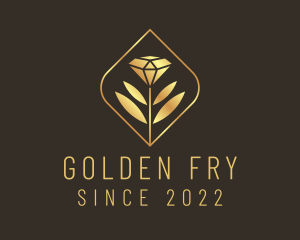 Golden Leaf Diamond  logo design