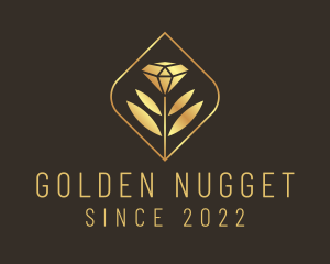 Golden Leaf Diamond  logo design