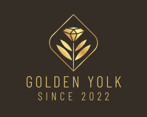 Golden Leaf Diamond  logo design