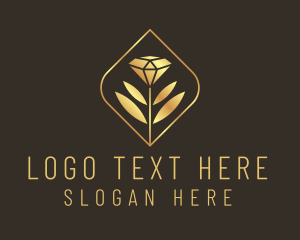 Golden Leaf Diamond  Logo