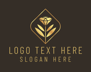 Golden Leaf Diamond  Logo