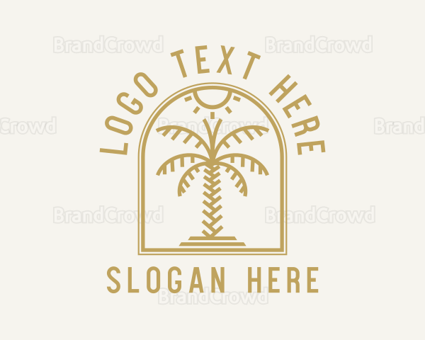 Tropical Palm Tree Logo