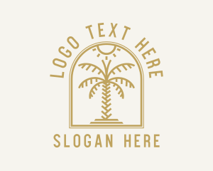 Leaf - Tropical Palm Tree logo design