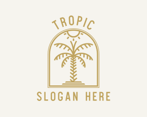 Tropical Palm Tree  logo design