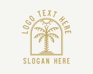 Tropical Palm Tree  Logo