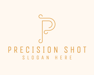 Elegant Swirl Letter P logo design