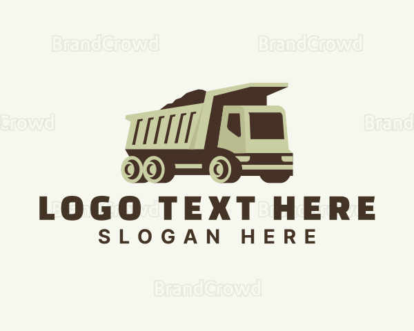 Dump Truck Industrial Transport Logo