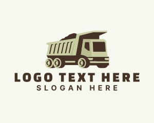 Vehicle - Dump Truck Industrial Transport logo design