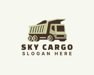 Dump Truck Industrial Transport logo design