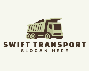 Dump Truck Industrial Transport logo design