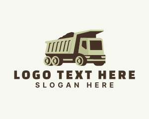 Dump Truck Industrial Transport Logo