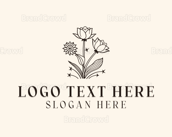 Rose Floral Garden Logo