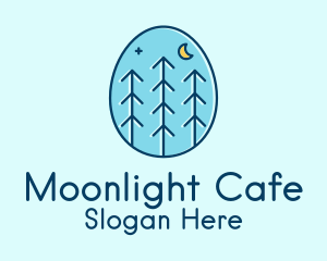 Night - Night Egg Forest logo design