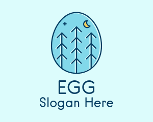 Night Egg Forest logo design