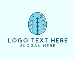 Night Egg Forest logo design