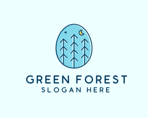 Night Egg Forest logo design